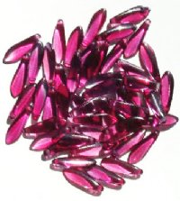 50 5x16mm Crystal, Cranberry, and Montana Dagger Beads